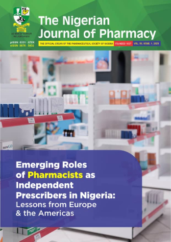 View Vol. 59 No. 1 (2025): The Nigerian Journal of Pharmacy
